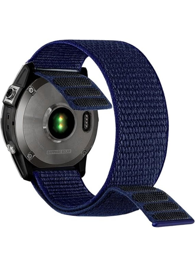 22mm Nylon Hook & Loop Watch Band for Garmin Fenix 8/7/6/5, Instinct 2/3, Forerunner 955/965 - Breathable Sports Strap - Image 2